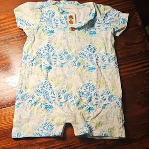 Leo And Luna Blue and Green Floral Top